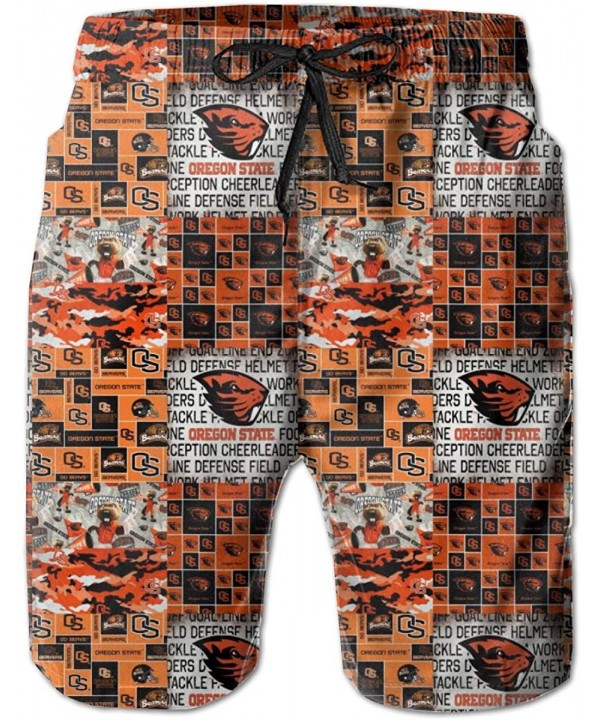 Men's Quick Dry Swim Shorts with Mesh Lining Swimwear Bathing Suits Beach Shorts - Oregon State Beavers-26 - CN190RSRHD5 $29....