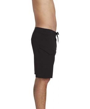 Men's Lido Solid Mod 20" Boardshort - Black - CG18W6Q76OC $43.10-Board Shorts