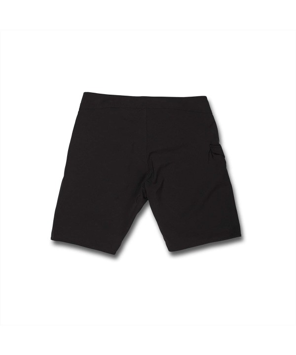 Men's Lido Solid Mod 20" Boardshort - Black - CG18W6Q76OC $43.10-Board Shorts