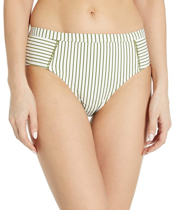 Women's Check Please High Waist Bikini Bottom - Olive - CG185LXO8GS $27.85-Tankinis