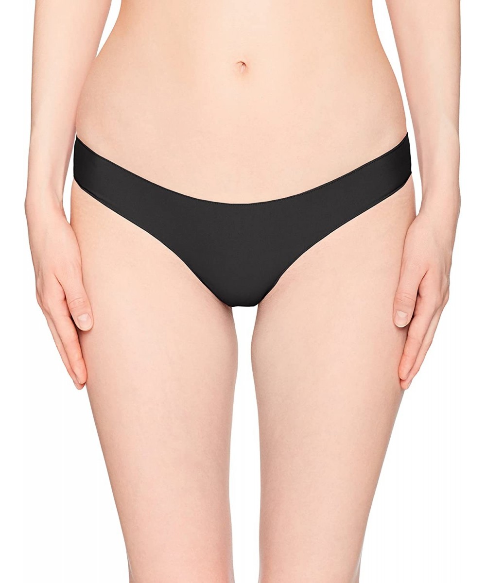 Women's Classic Surf Bare Coverage Bikini Bottom Swim Suit - Black - C212NH2QYRS $31.14-Tankinis