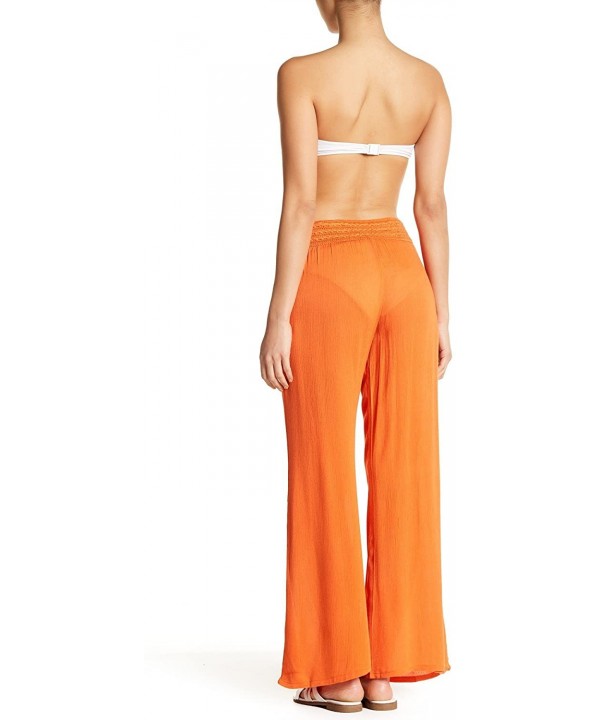 Gauze Pants for Women Perfect for Beach- Cruise- Resort or Casual Boardwalk | by GOGA Swimwear - Orange - C018E9627I8 $27.17-...