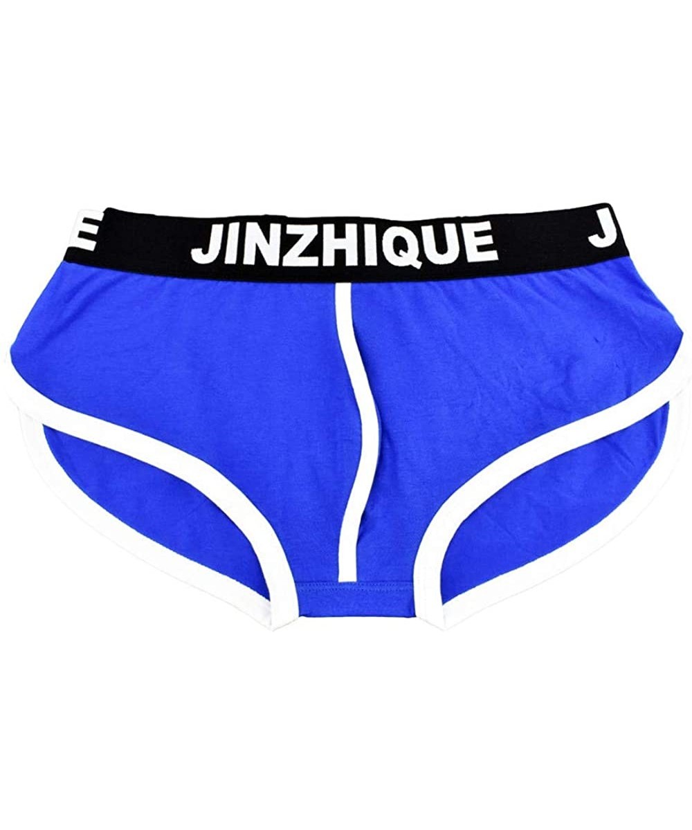 Mens Splicing Knickers Soft Breathable Underpants Sexy Briefs Underwear Sports Shorts - Blue - C818QN5Y2KH $13.50-Briefs