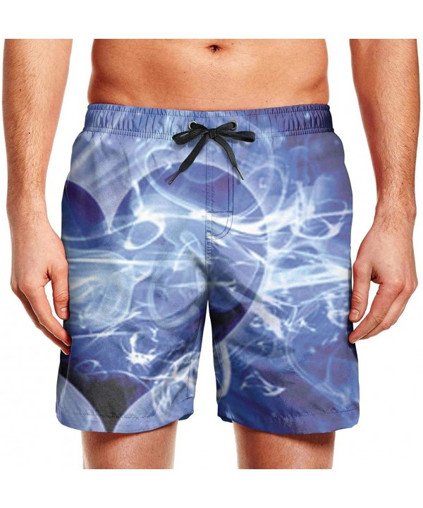 Men's Sportwear Quick Dry Board Shorts Ice Fire Pastel Mermaid Swim Trunks - Ice - CJ18QWXYNNL $35.48-Board Shorts