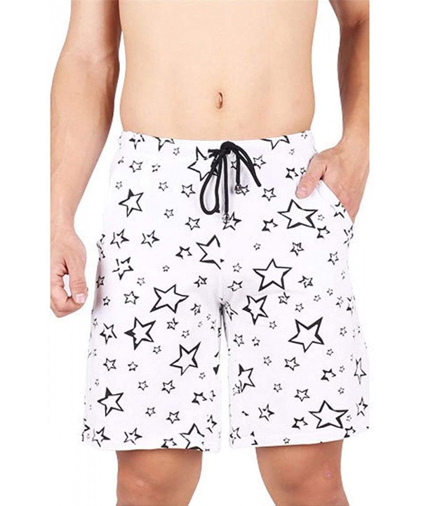 Mens Quick Dry Swim Trunks with Pockets Boardshorts Lightweight Beach Shorts with Drawstring - White - CH194EED69K $24.14-Boa...