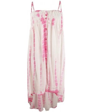 Women's Tie-Dye Printed Dress Swim Cover-Up - Pink - CV190084NQN $35.78-Cover-Ups