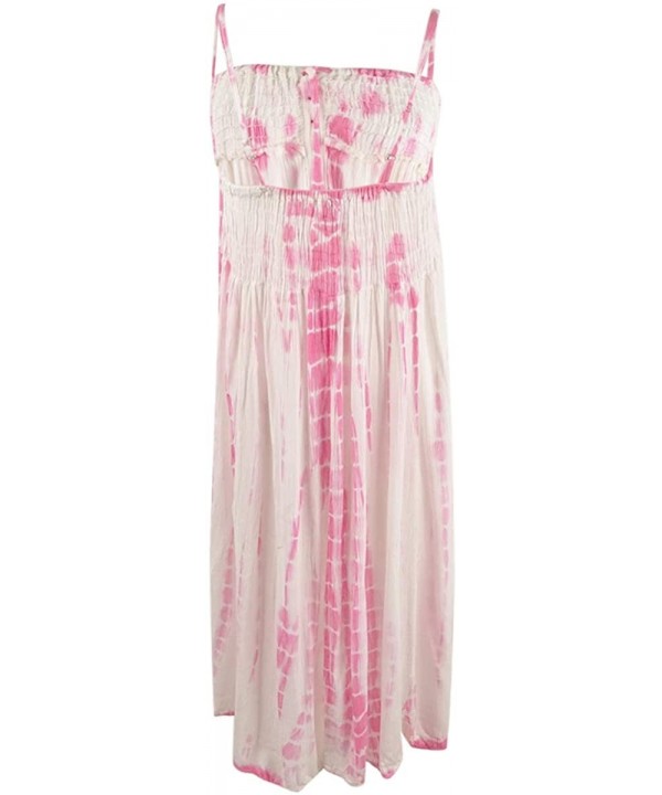 Women's Tie-Dye Printed Dress Swim Cover-Up - Pink - CV190084NQN $35.78-Cover-Ups