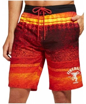 Fireball Men's 10 Inch Hot Fade Board Shorts Medium- Red - C018U4WU7Y9 $12.70-Board Shorts