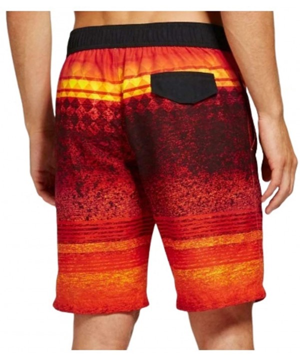 Fireball Men's 10 Inch Hot Fade Board Shorts Medium- Red - C018U4WU7Y9 $12.70-Board Shorts