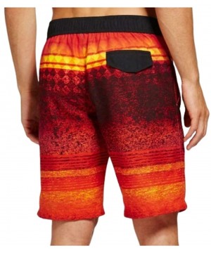 Fireball Men's 10 Inch Hot Fade Board Shorts Medium- Red - C018U4WU7Y9 $12.70-Board Shorts