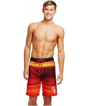 Fireball Men's 10 Inch Hot Fade Board Shorts Medium- Red - C018U4WU7Y9 $12.70-Board Shorts