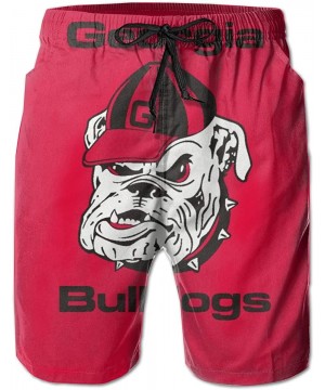 Men's Quick Dry Swim Shorts with Mesh Lining Swimwear Bathing Suits Leisure Shorts - Georgia Bulldogs-18 - CM19CDCEAQO $39.48...