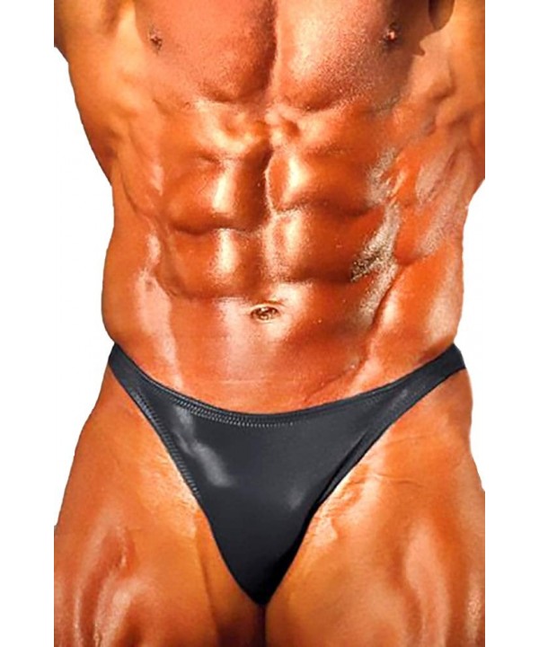 European Bodybuilding Physique Posing Trunks Swim Suit Briefs - Black - CZ18GE2ZSZW $25.03-Briefs