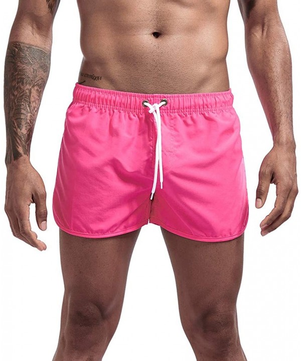 Beach Pants Fitness Loose Surfing Trunks Shorts - Watermelon Red - CZ199RASCXS $13.58-Board Shorts