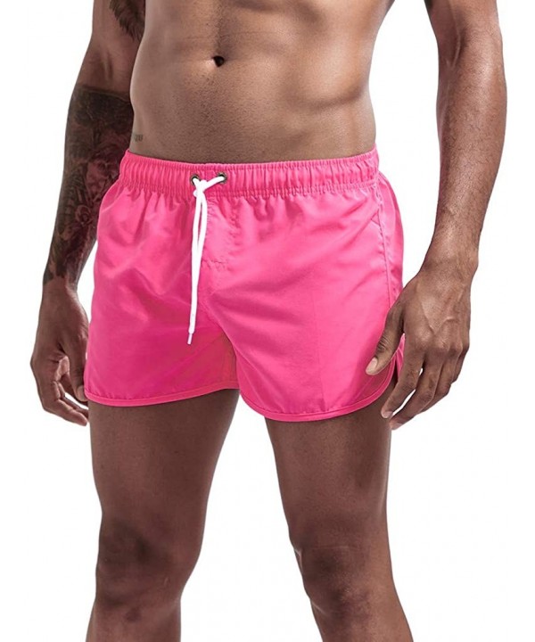 Beach Pants Fitness Loose Surfing Trunks Shorts - Watermelon Red - CZ199RASCXS $13.58-Board Shorts