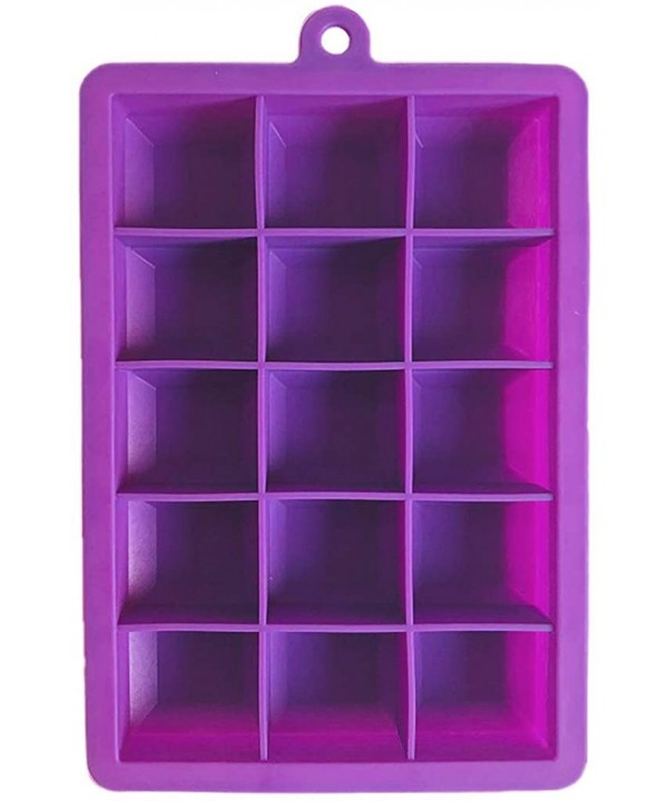 Kitch Ice Tray Easy Release White Ice Cube Trays- 15 Cube - Purple - C5196OERQD0 $11.58-Tankinis