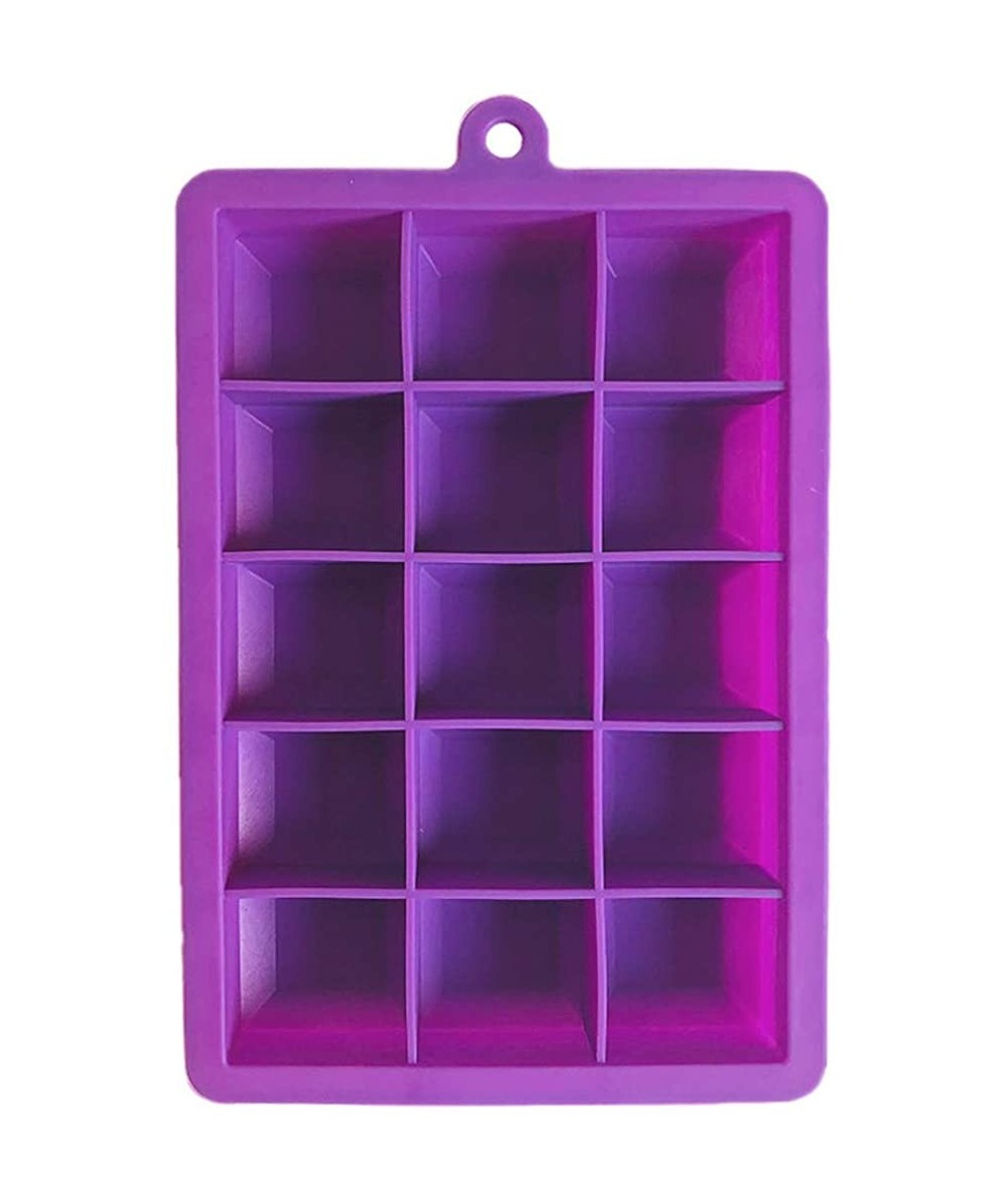 Kitch Ice Tray Easy Release White Ice Cube Trays- 15 Cube - Purple - C5196OERQD0 $11.58-Tankinis