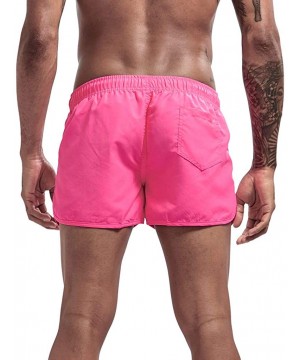 Beach Pants Fitness Loose Surfing Trunks Shorts - Watermelon Red - CZ199RASCXS $13.58-Board Shorts