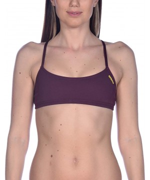 Women's Rulebreaker Bandeau Play - Red Wine-yellow Star - CR18UOWX42T $13.39-Tops