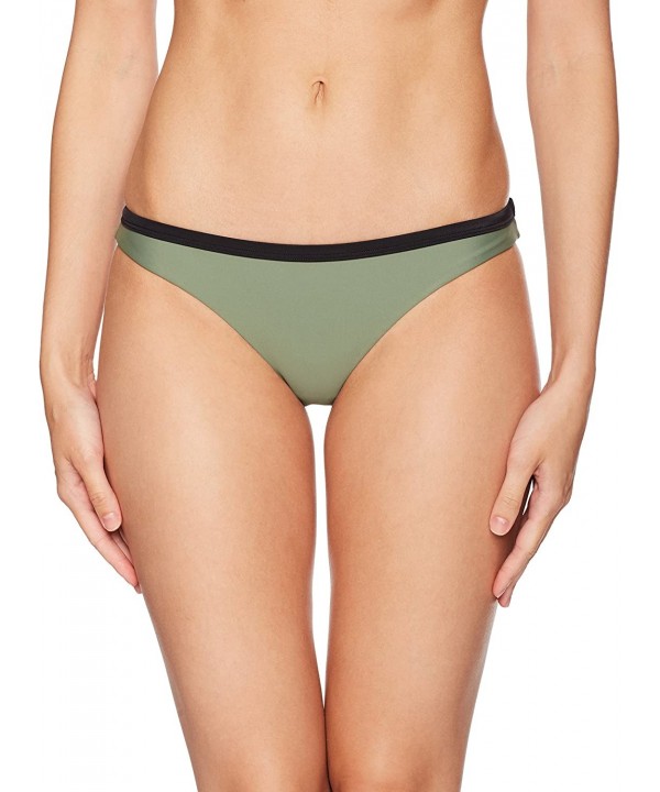 Women's Mirage Essentials Block Out Reversible Bikini Bottom - Army - CK183L7E93N $35.31-Bottoms