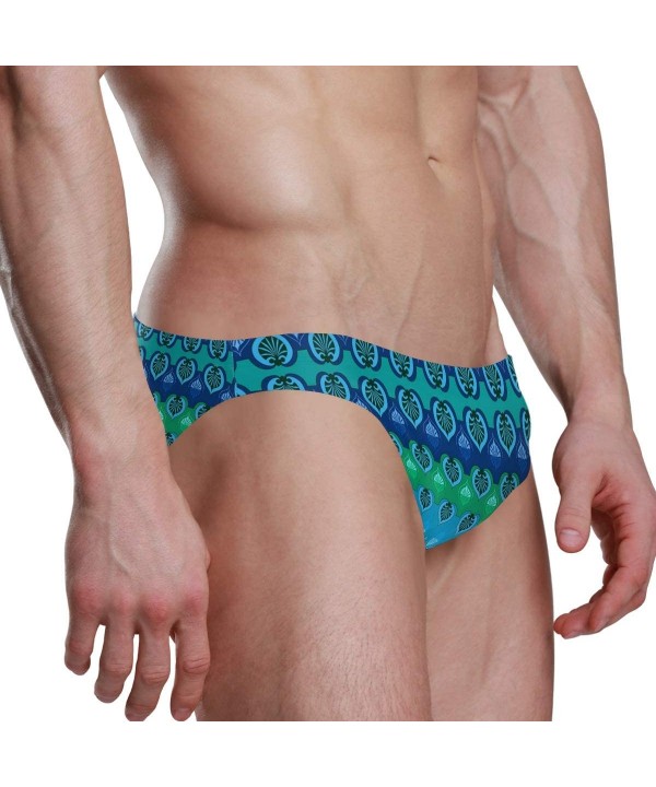 Mens Swim Bikini Briefs Pole Dance Swimwear Surf Shorts Trunks - Moroccan Tile - CF18X93G8I2 $29.80-Briefs