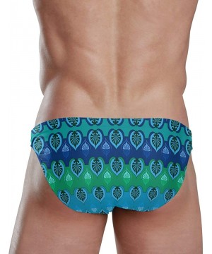 Mens Swim Bikini Briefs Pole Dance Swimwear Surf Shorts Trunks - Moroccan Tile - CF18X93G8I2 $29.80-Briefs