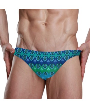 Mens Swim Bikini Briefs Pole Dance Swimwear Surf Shorts Trunks - Moroccan Tile - CF18X93G8I2 $29.80-Briefs