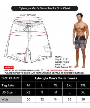 Mens Printed Swim Trunks Quick Dry Beach Shorts with Mesh Lining - B03 Pineapple Black - CK193OXO4O7 $24.40-Trunks