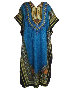 Women's Kaftan Kimono Dress Beach Cover Up Ladies Caftan Sleepwear Viscose Kaftan Night Gown Robe V-Neck Cover Up - Uk_long_0...