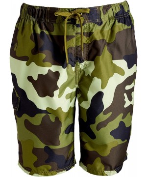 Men's Miles Swim Trunks (Regular & Extended Sizes) - Surf Camo Army - CT18LRQSRCT $20.55-Trunks