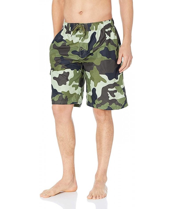 Men's Miles Swim Trunks (Regular & Extended Sizes) - Surf Camo Army - CT18LRQSRCT $20.55-Trunks