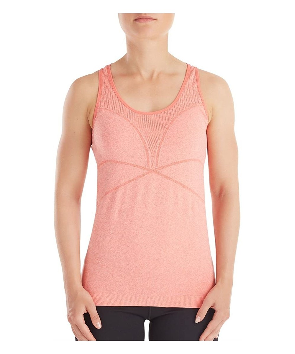 Bodydry Puretech Tank Top - Hot Coral Melange - CY1827GHQ9I $48.12-Racing