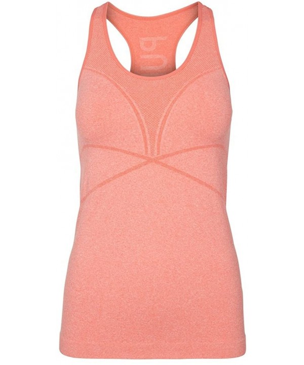 Bodydry Puretech Tank Top - Hot Coral Melange - CY1827GHQ9I $48.12-Racing