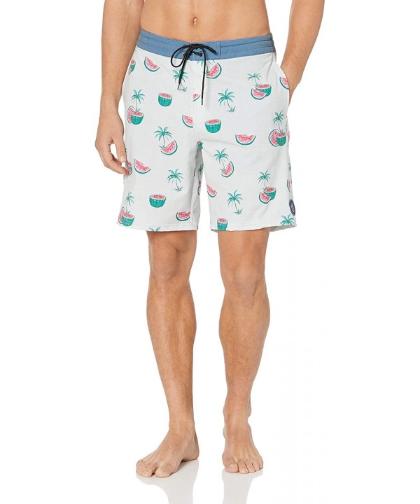 Men's Melons Layday Side Pocket Boardshorts - White - C818EYXQL8I $23.97-Board Shorts