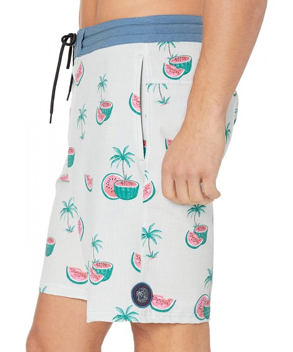 Men's Melons Layday Side Pocket Boardshorts - White - C818EYXQL8I $23.97-Board Shorts