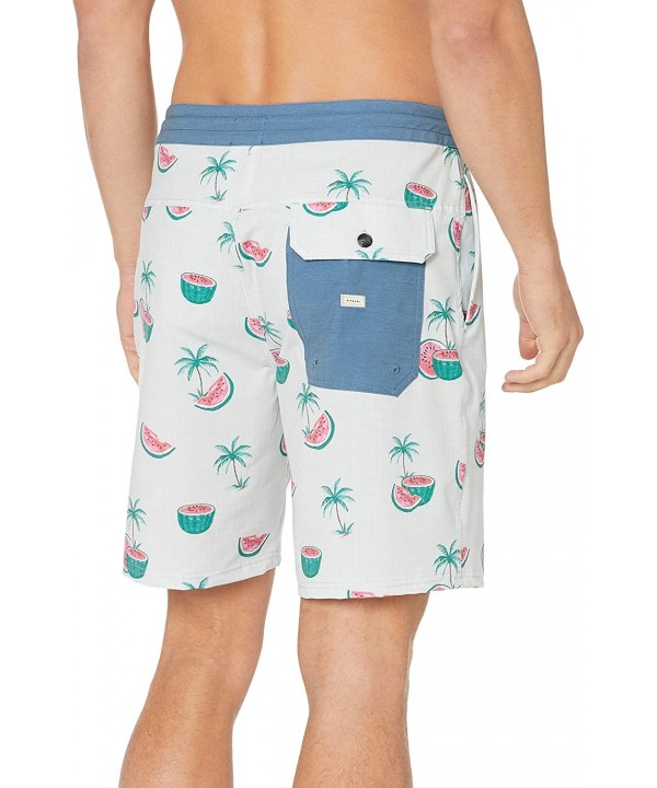 Men's Melons Layday Side Pocket Boardshorts - White - C818EYXQL8I $23.97-Board Shorts