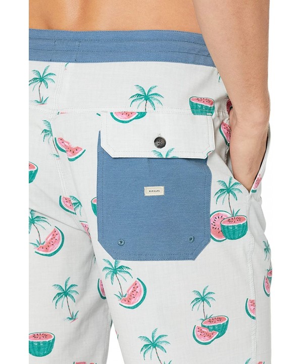 Men's Melons Layday Side Pocket Boardshorts - White - C818EYXQL8I $23.97-Board Shorts