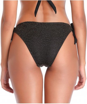 Bikini Swimsuit for Women Sexy Two Piece Side Tie Bathing Buits - Black Bottom - CM19608R5ZX $15.26-Bottoms